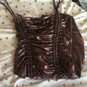 Windsor Metallic purple/brown mini dress